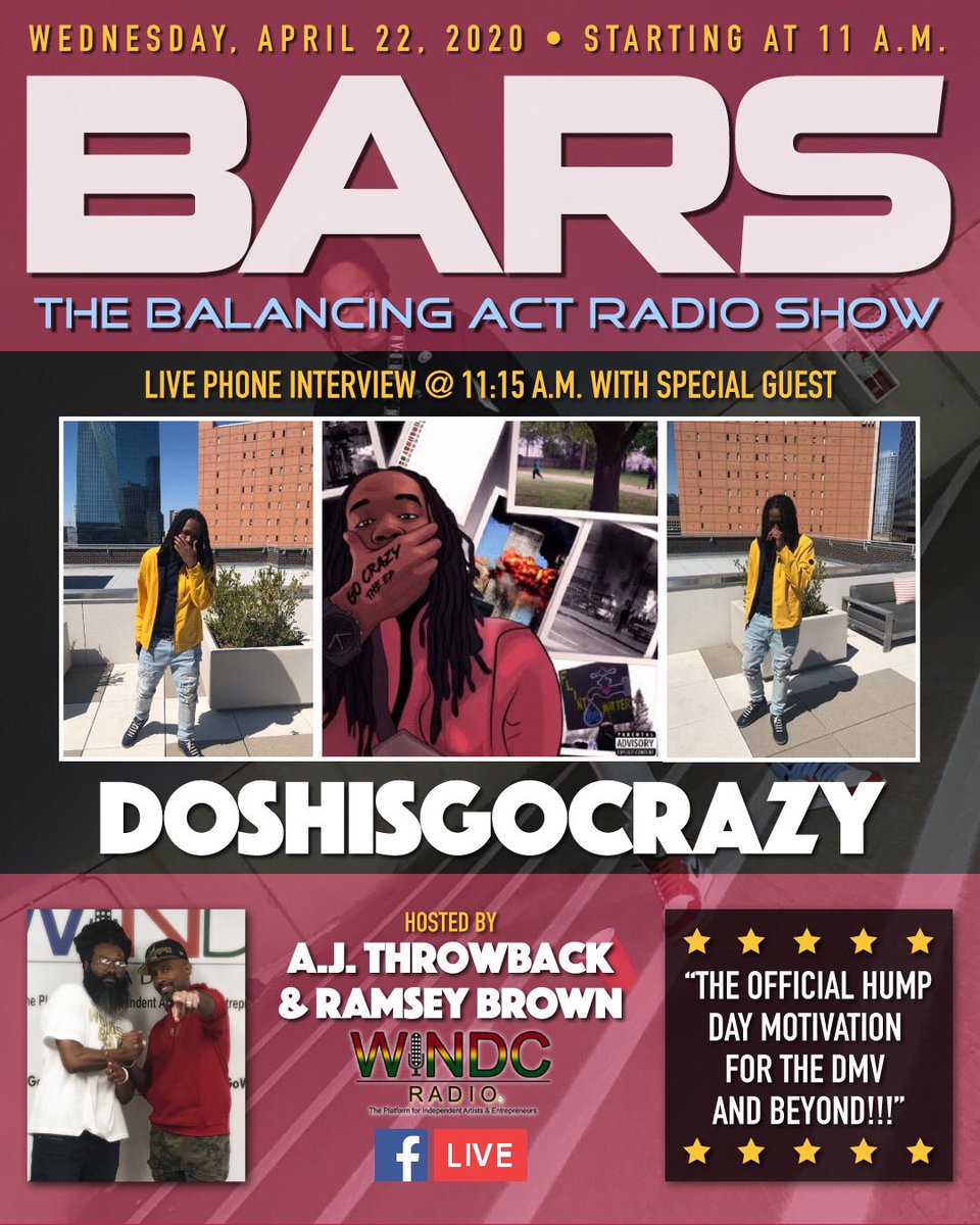 BARSOnAir's tweet photo. 🚨25 MIN ALERT🚨!!! #BARS “Home Game Edition” hosted by @AJThrowback x @PHAR110 w/ special guests @DoshisGoCrazy & @NotReaching inventor Jacquelyn Carter is #BrandNew only at https://t.co/EC5uSBBcO6 ❤️🧡💛💚!!! #HumpDayMotivation #DMV #Dallas #FortWorth #hiphop #NotReaching https://t.co/ARGEsOfZOT