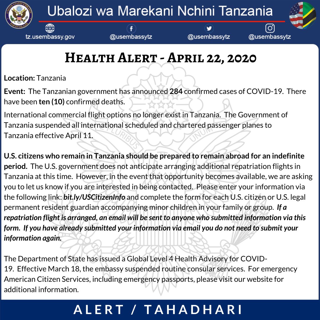 US Embassy Tanzania on Twitter "Read the full Text at https//t.co