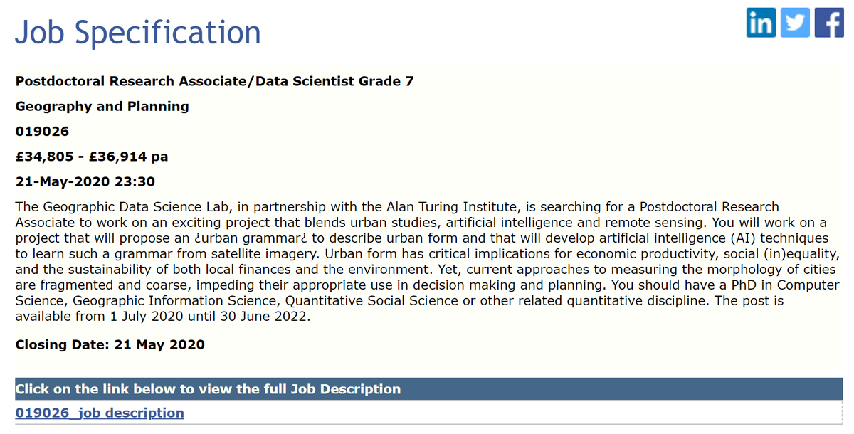 darribas's tweet photo. 📯JOB📯Join the @geodatascience Lab and the Alan @turinginst to work on an exciting @ESRC project on #cities 🌆 #MachineLearning 🤖 and #satellite data 🛰️ with me! More info here (or DM): https://t.co/4rWcFd1APQ https://t.co/PjjCMVpuZ2