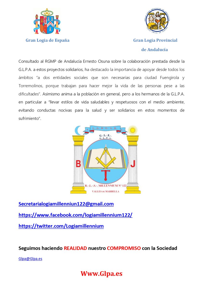 Gran Logia Provincial de Andalucía - GLE tweet media