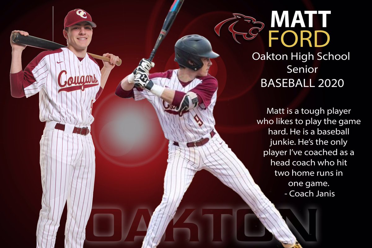 OaktonAthletics's tweet image. - Matt is a three year varsity player.
- His favorite memory – “Back to back home runs against Osbourn Park sophomore year.”
- He will be playing baseball and majoring in business at Washington &amp;amp; Jefferson College. @OaktonHS @OHSCougarsBSB @OBoosters