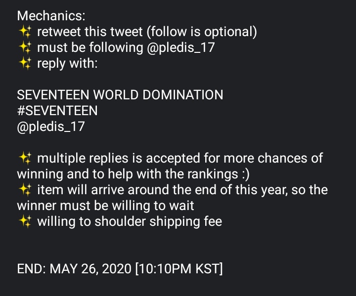 [ SEVENTEEN GIVEAWAY ]PH ONLYTo celebrate my SVT's 5th Anniversary, get a chance to win an acrylic keychain!PRIZE: 1 Mingyu Acrylic Keychain by @/_biscuitrainbowMECHANICS: Check the second photoEND: May 26, 2020 [10:10PM KST]GOOD LUCK! @pledis_17  #SEVENTEEN