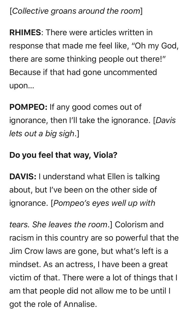 Since we’re exposing Ellen today. Throwback to that time when she addressed comments that Viola Davis was less classically beautiful and said she would accept such ignorance, to a room of black women. & then played victim when she was rightfully corrected.  #EllenPompeoIsOverParty