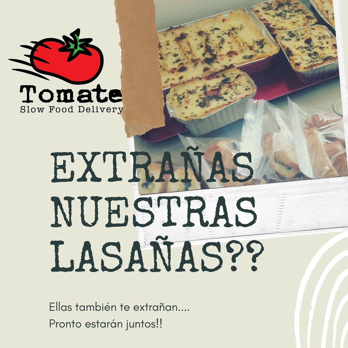 Nosotros también estamos contando los días para volver!!! 🍅😉
#TomateSlowFood #quedateencasa #delivery #lasaña #lasagna #lasagnadeverde #lasañadeverde #lasagnalovers #lasañalovers #delicioso #delicious #querico #meencanta #megusta #Guayaquil #GuayaquilEmprende #emprendedores