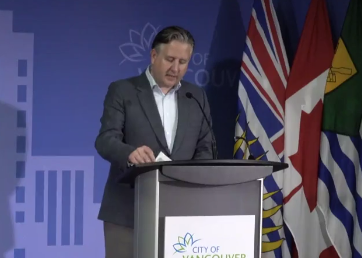 Vancouver mayor reads long, boring statement