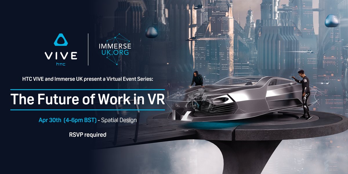 IUK_Immersive's tweet photo. How is VR revolutionising the modern creative workflow? Join us & @htcvive for our #FutureOfWorkInVR virtual event on 30 April to hear more from leading immersive innovators who are transforming the world of spatial design. https://t.co/0l601X4Fbo https://t.co/nMk6Mz4ubp