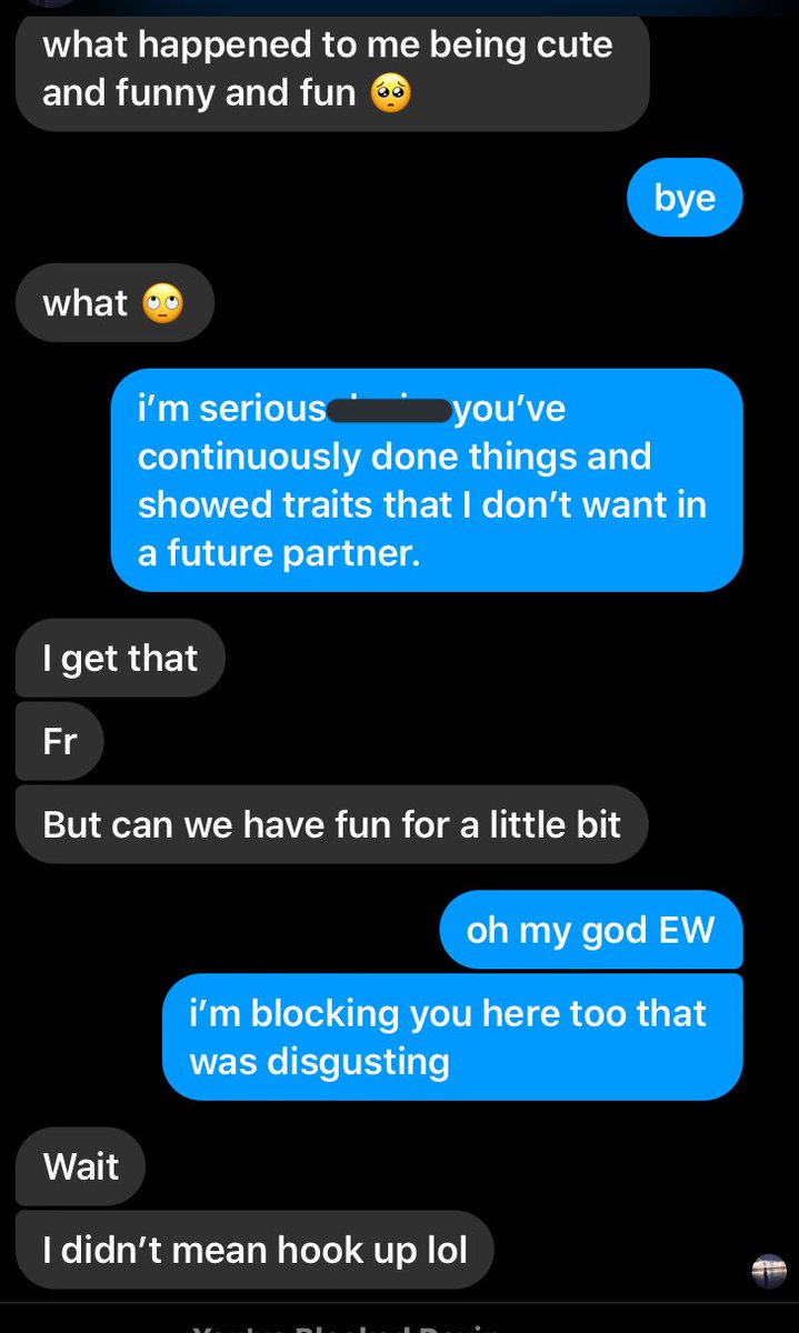 come to find out he is talking to another girl so I get kind of butt hurt not gonna lie? so I blocked him on everything and THIS MF MESSAGED ME ON FACEBOOOOOOOK trying to apologize and it ended like this: