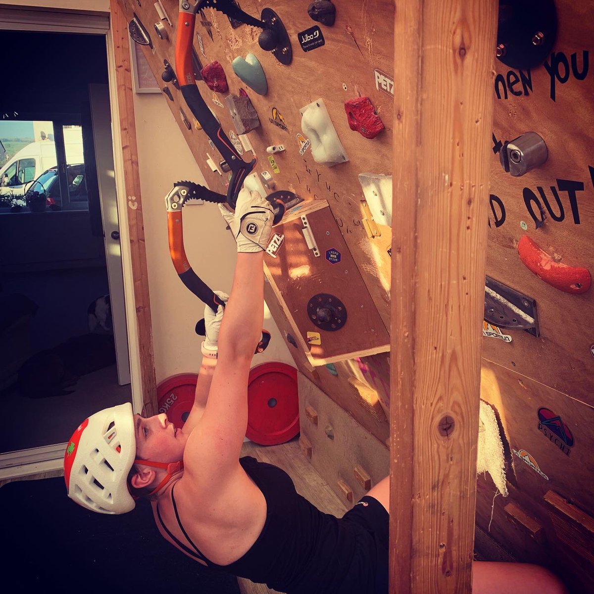 Wall session today in the sunshine 😎. Did lots of endurance training on the circuit 💪⛏ #training #girlswhoclimb <a href="/lyonequipment/">Lyon Equipment</a> <a href="/Petzl/">Petzl</a> <a href="/lasportivatwitt/">La Sportiva</a> @MONTANEuk <a href="/ThisGirlCanUK/">This Girl Can</a> <a href="/tgcclimb/">#ThisGirlCanClimb</a>