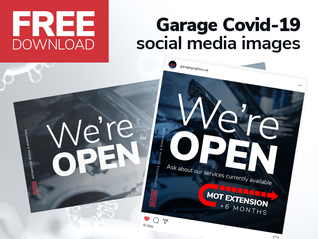 We're thinking of ways to help those independent garages still trading (or hoping to return back to trading soon). Grab our FREE set of Social Media images to let your customers know you're open for business! Download from garagegraphics.uk/2020/04/17/fre… #coronavirus #garagemarketing