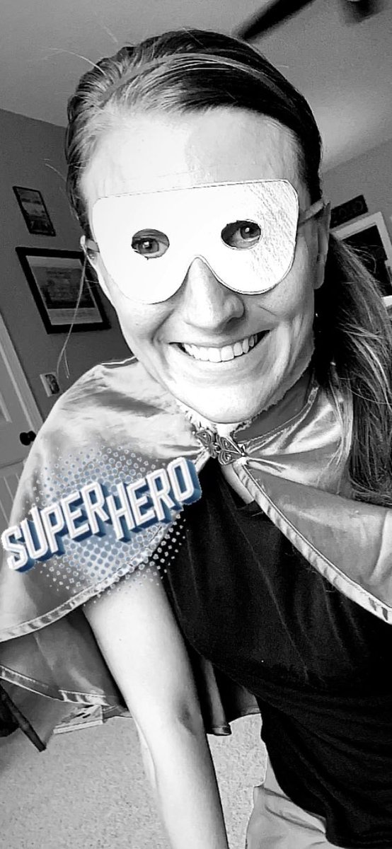 SarahStadler20's tweet photo. Had to dig deep for #SuperHero 🦸🏼‍♀️ day today for #CSDinAction Homemade mask &amp; Princess Anna cape is all I’ve got! #SpiritWeek #CSDLearning247 🍀🦅 #DIYSuperHero 😂 https://t.co/rsi0QwUnDE