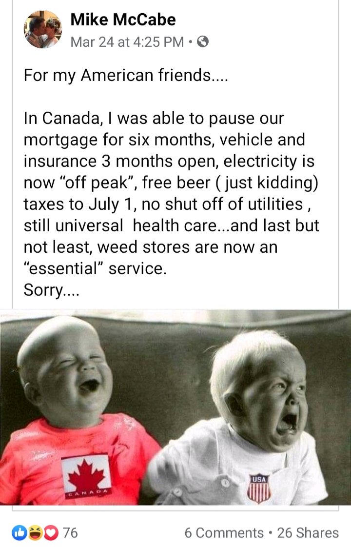 2020HorrorStory's tweet photo. @kerrie_mchugh @DanRiffle @AOC @maddow Its time to move canada. F**k corporate US. https://t.co/KzDYtc71SI