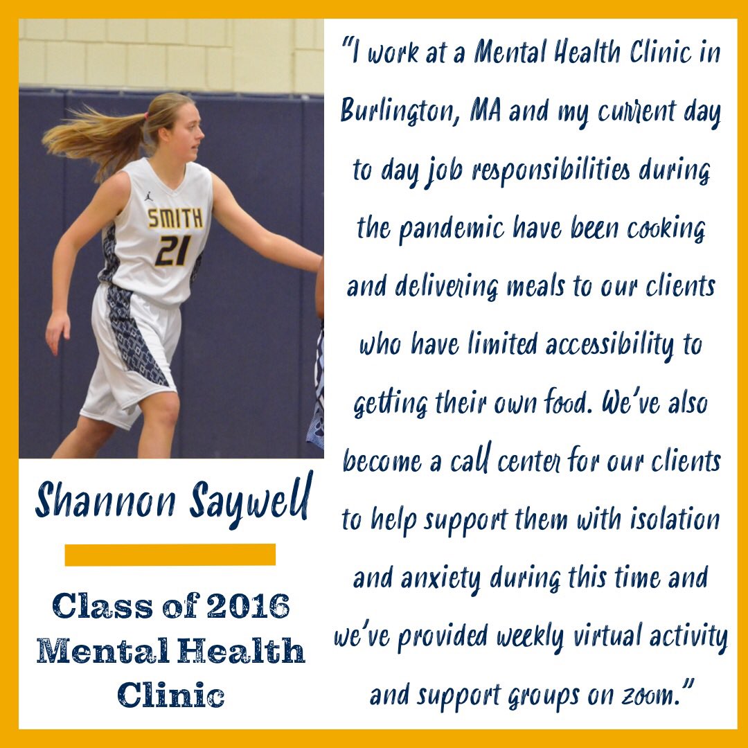 SC_BBall's tweet photo. Our next alum is Shannon Saywell. 👀 how Shannon & her company is giving back during this time. #givingbackday #givingpower @SmithPioneers https://t.co/vS9FtiYnPL
