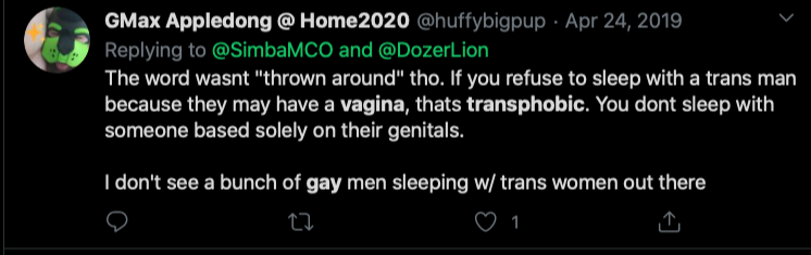 Riley J, Genital Preferences are Transphobic, Dennis. https://www.youtube.com/watch?time_continue=1&v=k5GYlZKfBmI&feature=emb_logo