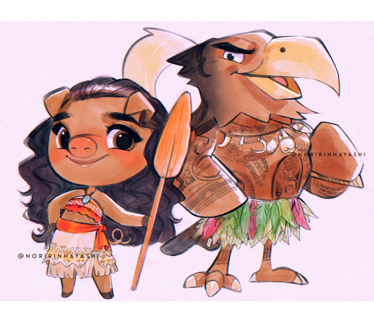 Moana Amp Maui I Loved The Idea Of 𝓝𝓸𝓻𝓲𝓻𝓲𝓷 のイラスト