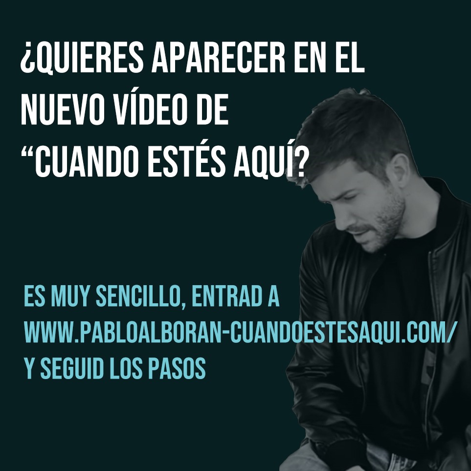 pabloalboran's tweet photo. Aquí tenéis todo lo necesario para que cantemos todos juntos en un vídeo muy especial que estoy preparando... 😏 #CuandoEstésAquí 

https://t.co/kEmLSirLAI https://t.co/URUpY4USRt