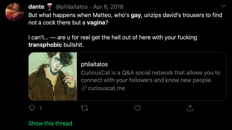 Riley J, Genital Preferences are Transphobic, Dennis. https://www.youtube.com/watch?time_continue=1&v=k5GYlZKfBmI&feature=emb_logo