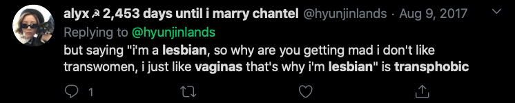 Riley J, Genital Preferences are Transphobic, Dennis. https://www.youtube.com/watch?time_continue=1&v=k5GYlZKfBmI&feature=emb_logo