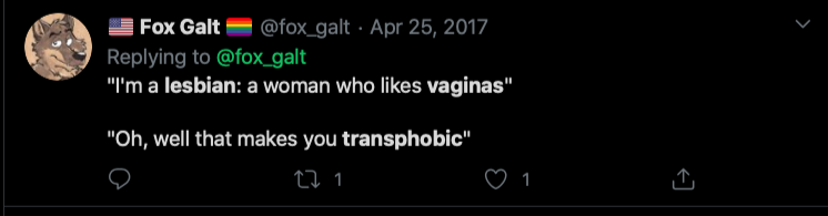 Riley J, Genital Preferences are Transphobic, Dennis. https://www.youtube.com/watch?time_continue=1&v=k5GYlZKfBmI&feature=emb_logo