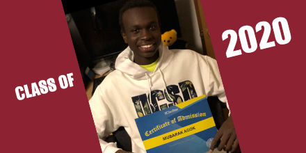 Midweek #seniorspotlight, #Classof2020 
Hooray! Mubarak has been accepted to UCS San Diego. The big question is, will he decide to head to the West coast? Currently, he is leaving all options on the table until he knows which university awards him the most scholarships. #SoProud
