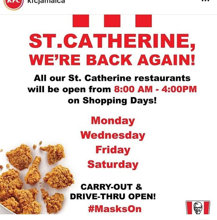 the11thstone's tweet photo. They're backkkkkk and the drive thru line at 11 this morning was like the lines in Western Union during the Christmas season!!! 😂😂😂 It's really a BIG deal!!! #KFC #Covid19Jamaica
#StCatherineLockdown https://t.co/ascxGop0Nk