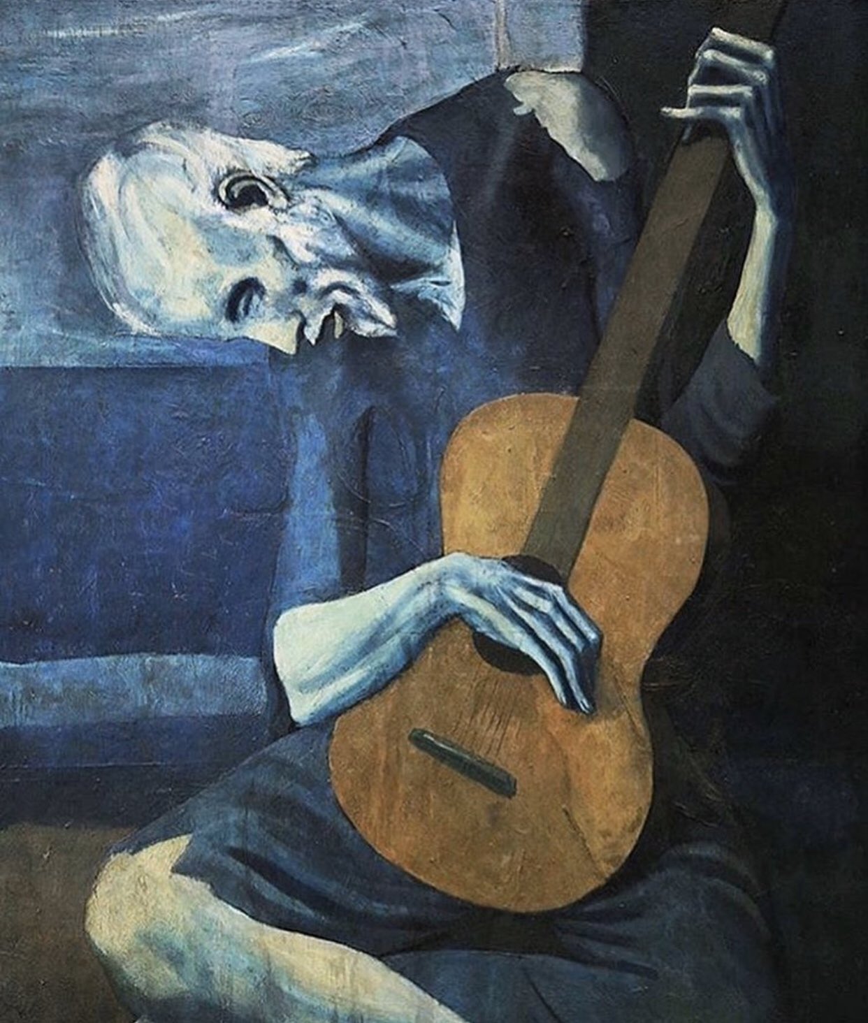 PicPublic on Twitter: "The Old Guitarist - 1904 Pablo Picasso https://t.co/oyLWkQxlpq" / Twitter
