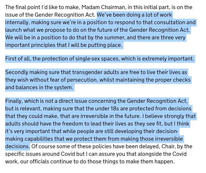 Gonna tweet some of my thoughts in this thread so buckle up I guess bc things boutta get shittyGeneral CW for transphobia, specific CWs will be added to any future tweets. This is in response to this statement, from Liz Truss, the UK Secretary of State for Women & Equality