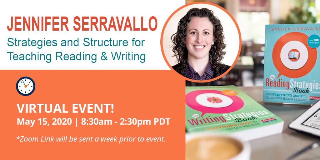 Jennifer Serravallo (<a href="/JSerravallo/">Jennifer Serravallo</a>) will personally facilitate a fully-online session with four workshops on May 15th. 
Learn More and Register > bit.ly/2RZY38w