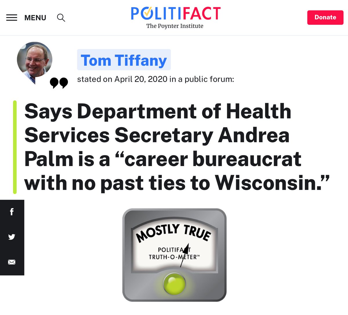 Senator Tom Tiffany tweet media