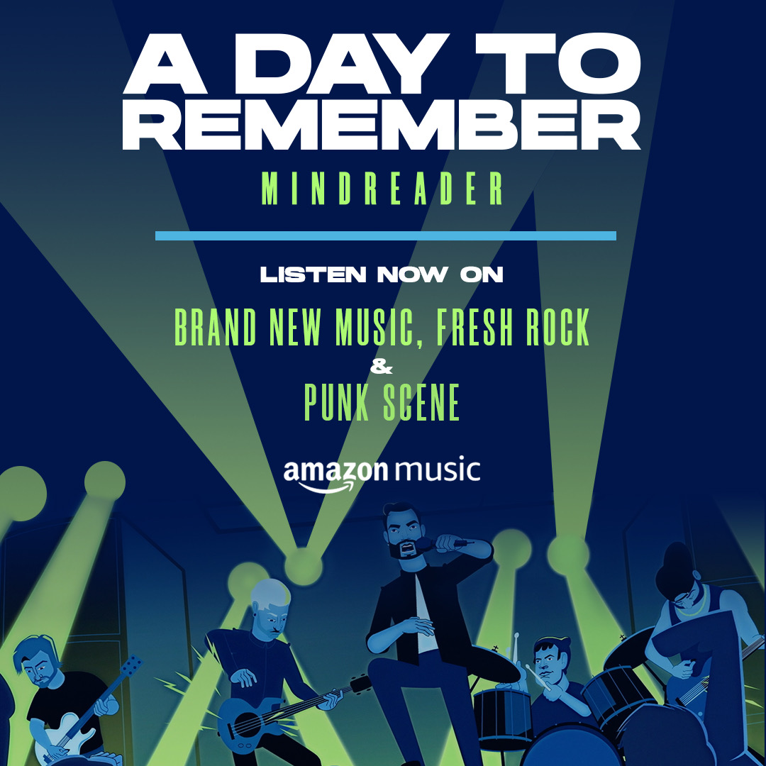A Day To Remember (@adtr) on Twitter photo Gotta show everyone some love so here are some more playlists you can listen to 'Mindreader' on. Thanks <a href="/amazonmusic/">Amazon Music</a>!
Listen to Fresh Rock: amzn.to/3bx4aJ9 Gotta show everyone some love so here are some more playlists you can listen to 'Mindreader' on. Thanks <a href="/amazonmusic/">Amazon Music</a>!
Listen to Fresh Rock: amzn.to/3bx4aJ9