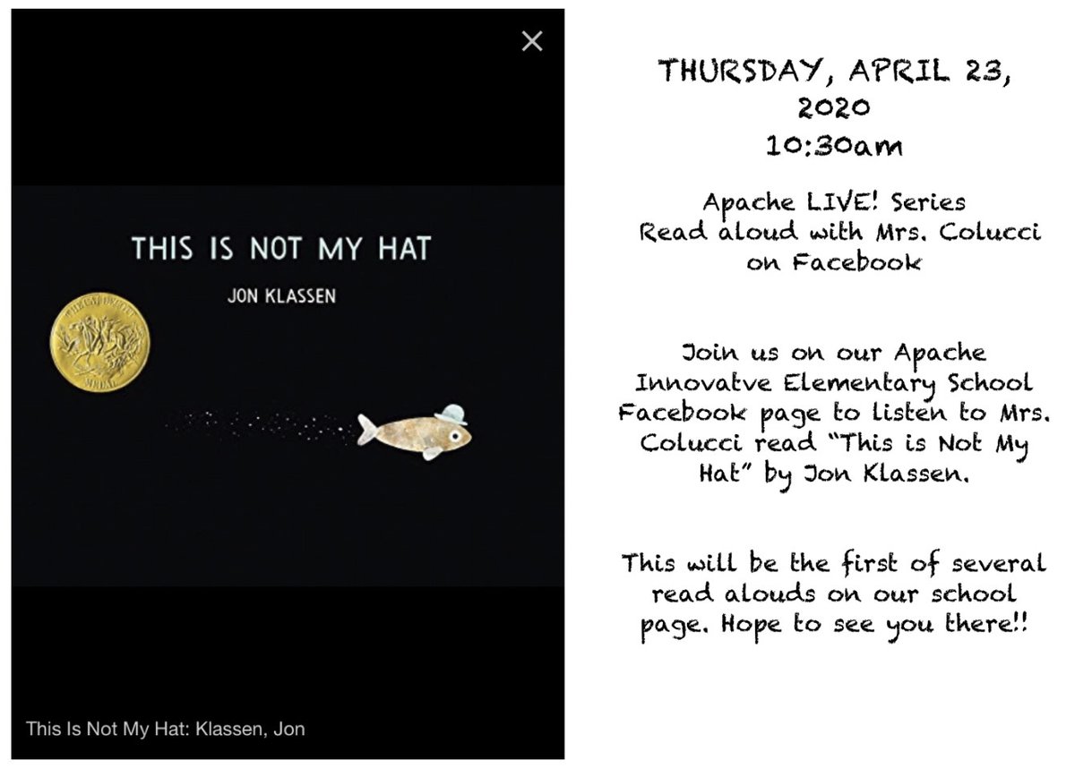 Can't wait to hear <a href="/KellyColucci2/">Kelly Colucci</a> read tomorrow morning! <a href="/ApacheIS512/">ApacheIS SMSD</a>