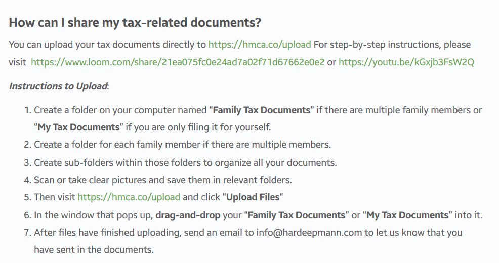HardeepMannCPA's tweet photo. Upload your personal or corporate tax documents to our secure portal!
https://t.co/FrKUpevSu4 https://t.co/6Vuwto8SKF