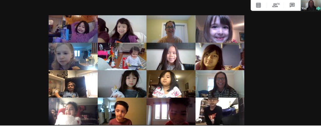 So great seeing all of these kindergarten faces at our class meeting this morning! 😀😃😁😄#melzermoments #togetherapart