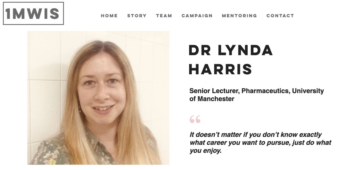 THREAD 30/51Meet Dr Lynda Harris -a senior lecturer in pharmaceutics - who amongst other things runs a research lab looking into developing new medicine for pregnancy complications. She's a scientific leader & great role model!Ft & thx  @Lynda_K_Harris  http://www.1mwis.com/profiles/lynda-harris