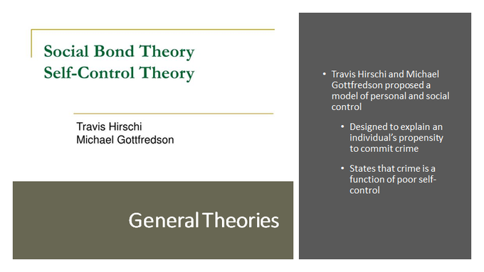 Over the past several years, a number of attempts have been made to re-conceptualize social control by joining, merging, integrating, and testing different theoretical hypotheses and propositions. #MoraineValley  #MVCCOnline  #CRJ105  #SocialControl