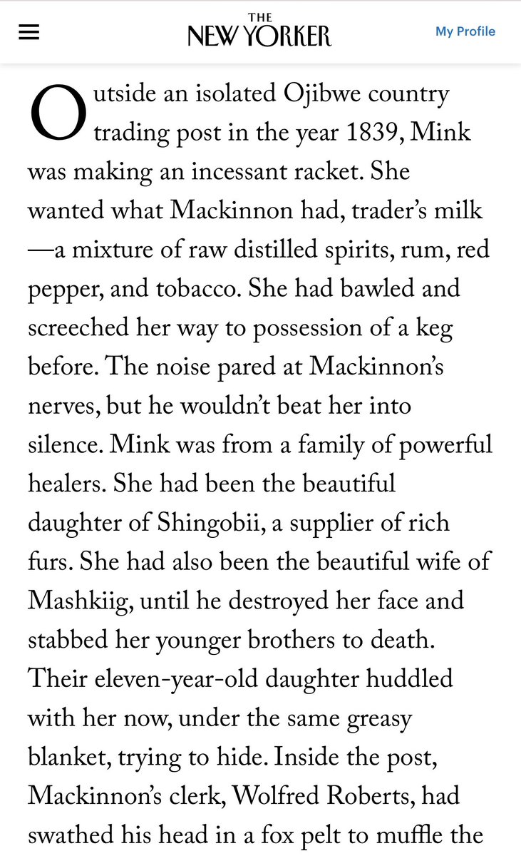 4/22/2020: "The Flower" by Louise Erdrich, published by  @NewYorker in 2015. (It appears in a different form in her 2016 novel LaRose.) Available online here:  https://www.newyorker.com/magazine/2015/06/29/the-flower
