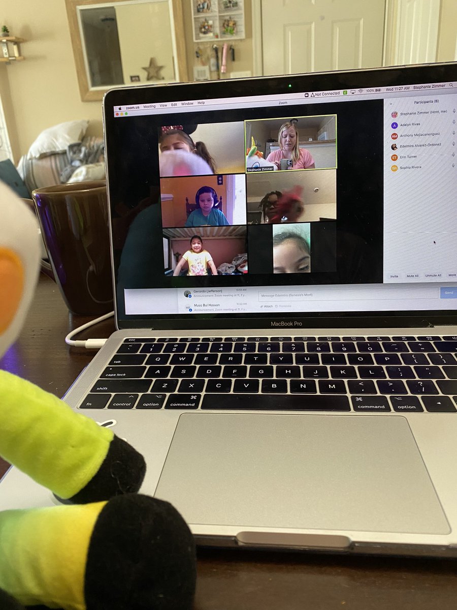 We had fun in Kindergarten zooming today! We read a story and shared our favorite stuffed animals! #PGCPS #zoominKinder