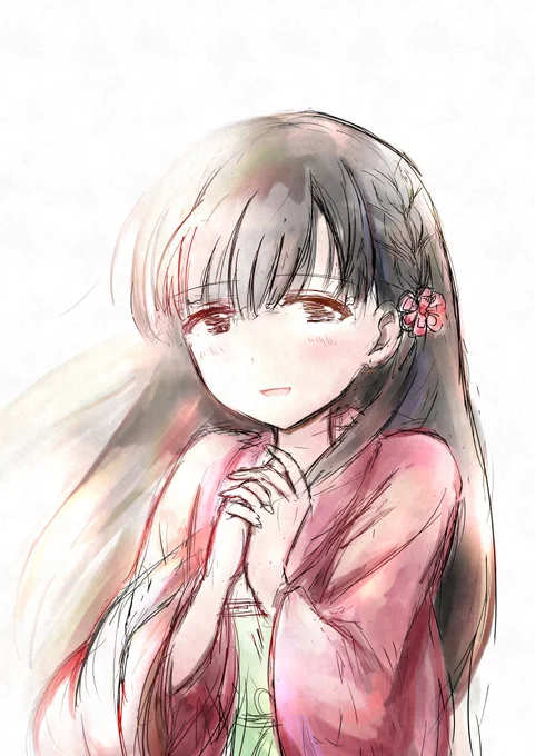 寝る前の紗枝はん落書き 