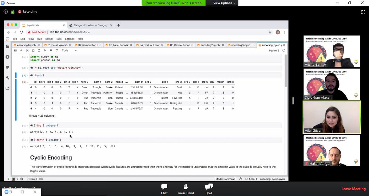 BİTEK olarak Global Maksimum’la birlikte “A Tutorial on Encoding Techniques” ve Machine Learning&amp;AI in Covid-19 Days konulu Online Workshop’ımızı gerçekleştirdik💫Değerli bilgilerini bizle paylaşan Hilal GÜVEN, Hüsnü ŞENSOY,Dorukhan AFACAN ve Hakan ATILGAN’a çok teşekkür ederiz✨