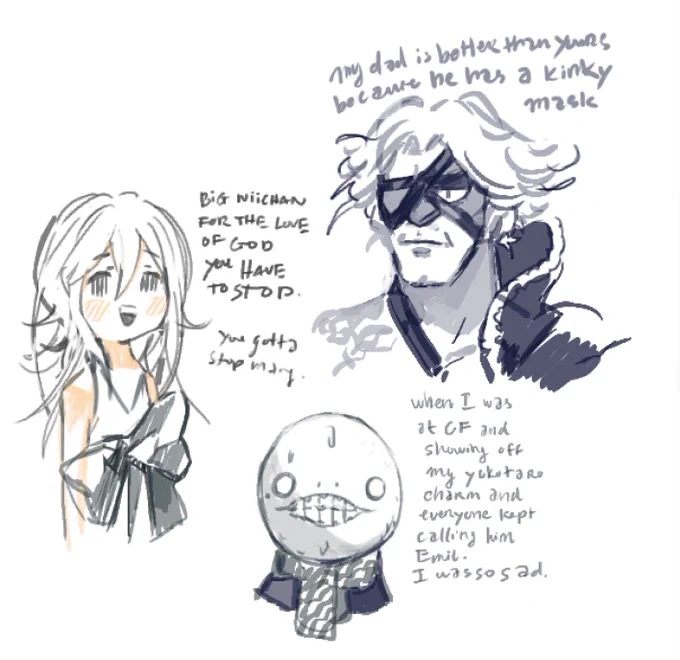 nier anniversary drunk doodle 