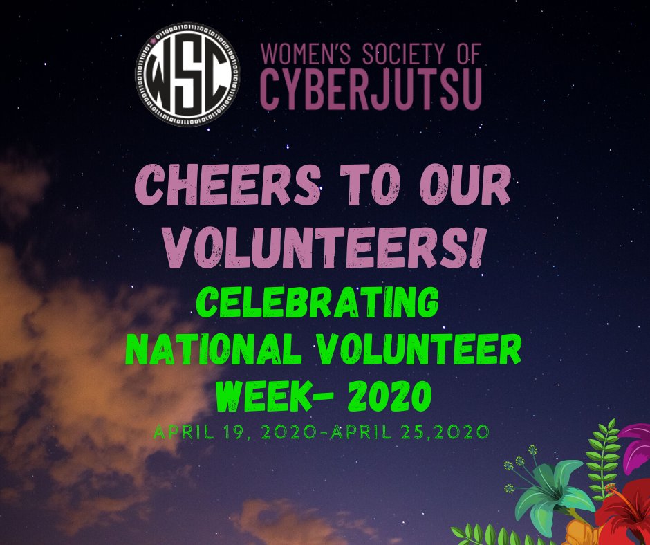 WomenCyberjutsu's tweet photo. This is #VolunteerAppreciationWeek and we love our #volunteers. They help keep WSC moving forward and helping people. To many ti list here but thank you for all you do! #cyberjutsutribe #womenincyber #PayItForward https://t.co/jS1nZr5PFm