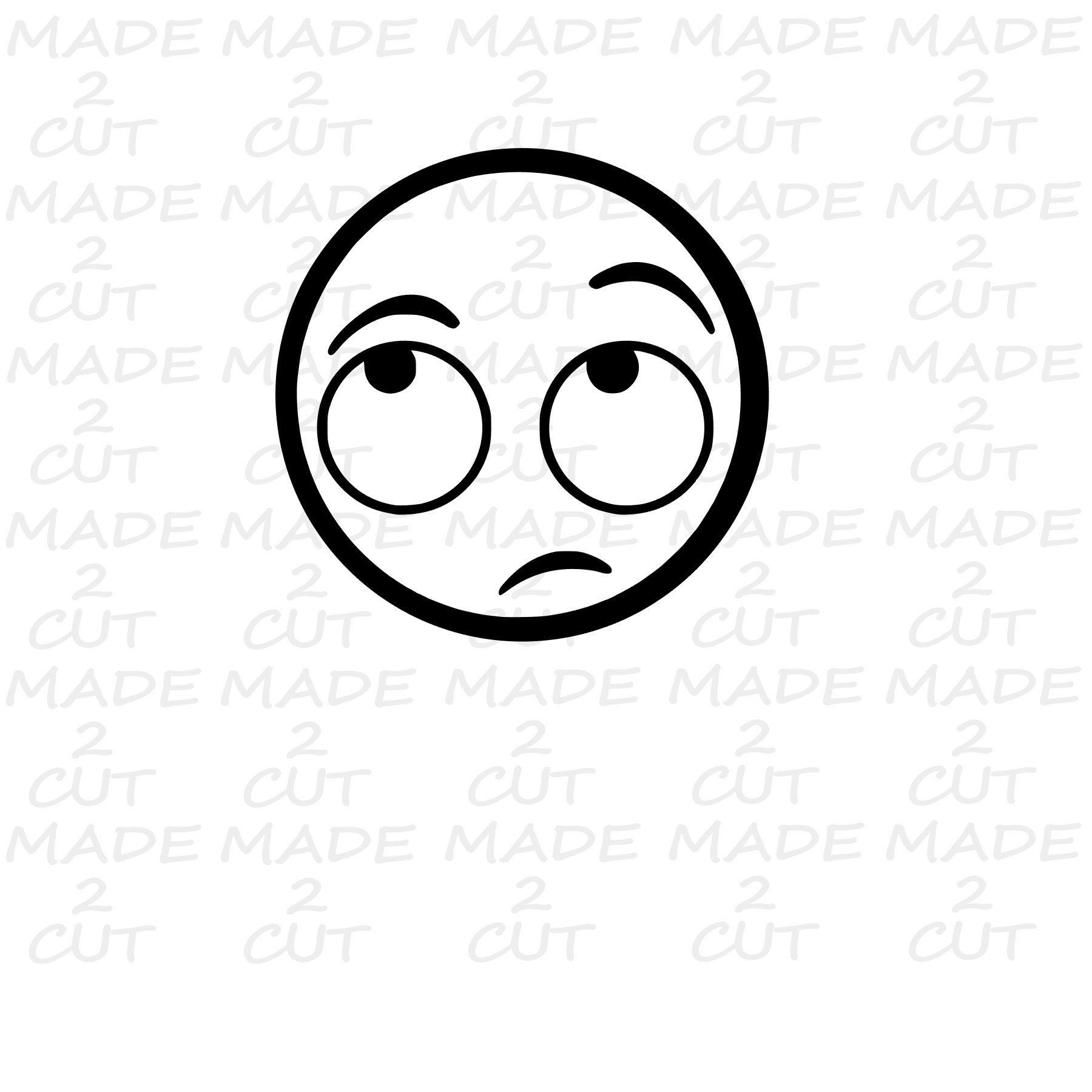 Emoji Svg - Rolled Eyes Emoji - Silhouette Studio - Svg Design - Emoji http...