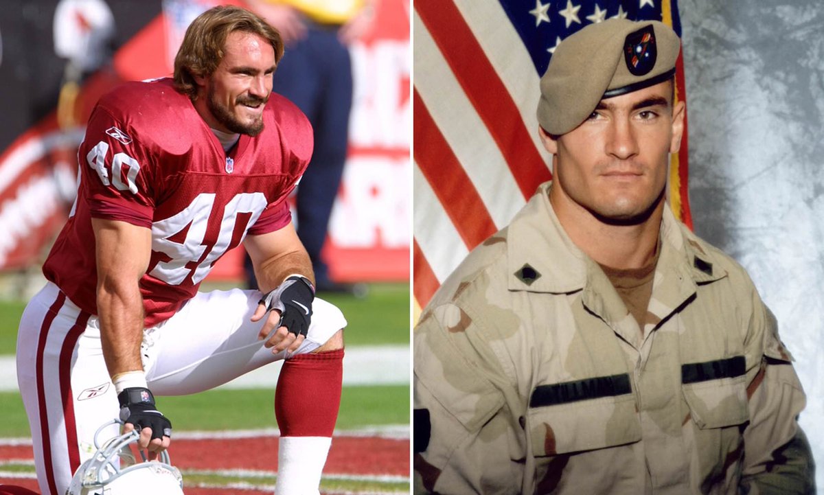 RepGosar's tweet photo. On this day in 2004, Pat Tillman was killed by a friendly fire incident in the mountains of Afghanistan. Tillman gave up an accomplished NFL career with the Arizona Cardinals to serve our Country in the aftermath of 9/11. May this American hero rest in peace. 🇺🇸 https://t.co/ZBnCsYK1sW