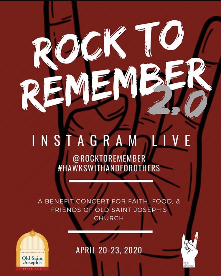 RocktoRemember's tweet photo. TONIGHT at 4 PM | #R2R's featured artist is Will the Thrill!
Join THRILL on our IG Live (@ rocktoremember) in support of Faith, Food and Friends of Old Saint Joseph’s Church (link in bio to donate)! #hawkswithandforothers #hawksathome #rocktoremember #mkt343 https://t.co/RcWwT9Ytr3