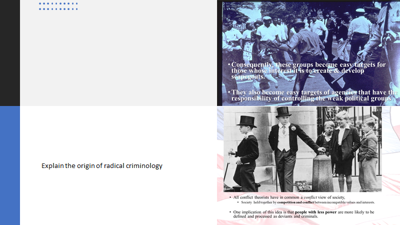 Radical criminology &  #conflicttheory has its roots in rebellion and the questioning of values.  #QuestionEverything  #CRJ105  #MoraineValley  #RadicalCriminology