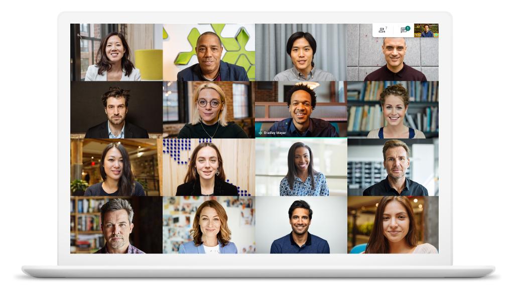 GoogleWorkspace's tweet photo. We’re rolling out 4 top-requested #GoogleMeet features and we want to see how you’re using video to stay connected with your teams. Post a picture using tiled view with #MeetOurTeam and we’ll share our favorites. 💡📷🎬

Learn more about Google Meet → https://t.co/8cSmZW10TH https://t.co/z4RLSiXlHU
