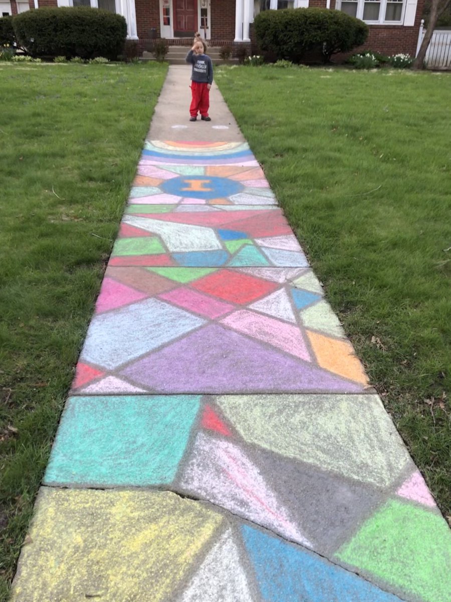 DallasJacobi's tweet photo. Chalk “stained glass” art https://t.co/m3e6MAawM5