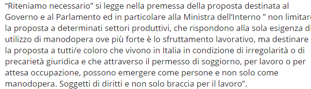 asgi_it's tweet photo. Siamo in centinaia a chiederlo: è indispensabile regolarizzare chi vive in Italia in condizione di irregolarità o precarietà giuridica.
No alla limitazione per settori produttivi. Si al permesso per ricerca lavoro #regolarizzazione2020 https://t.co/TlgHdCZ3pf https://t.co/vflOliKZhi