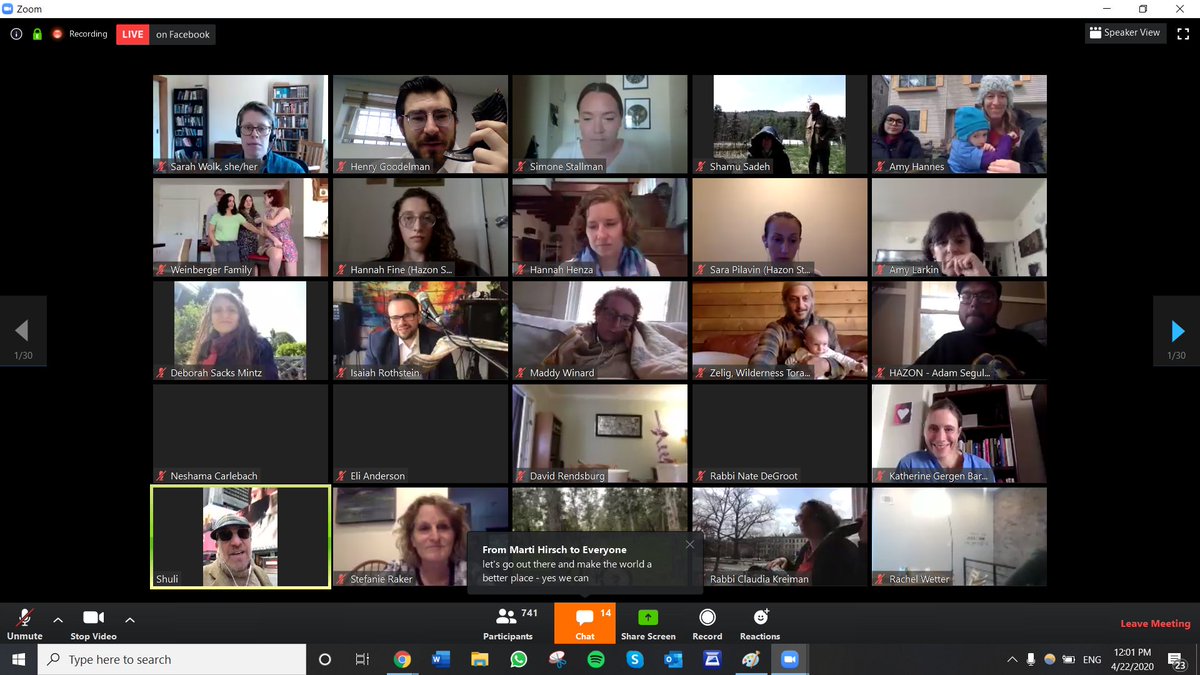 ReJews's tweet photo. Founder @HenryGoodelman joined @RabbiZayah and so many other members of the global #Jewish community to #SoundTheCall and blow a shofar for #EarthDay50 on #EarthDay2020 #today as part of #VirtualEarthDay &amp; #earthdayonline in the #EarthDayNetwork from home in #Quaratine! #Brooklyn https://t.co/F90kZ8atdQ