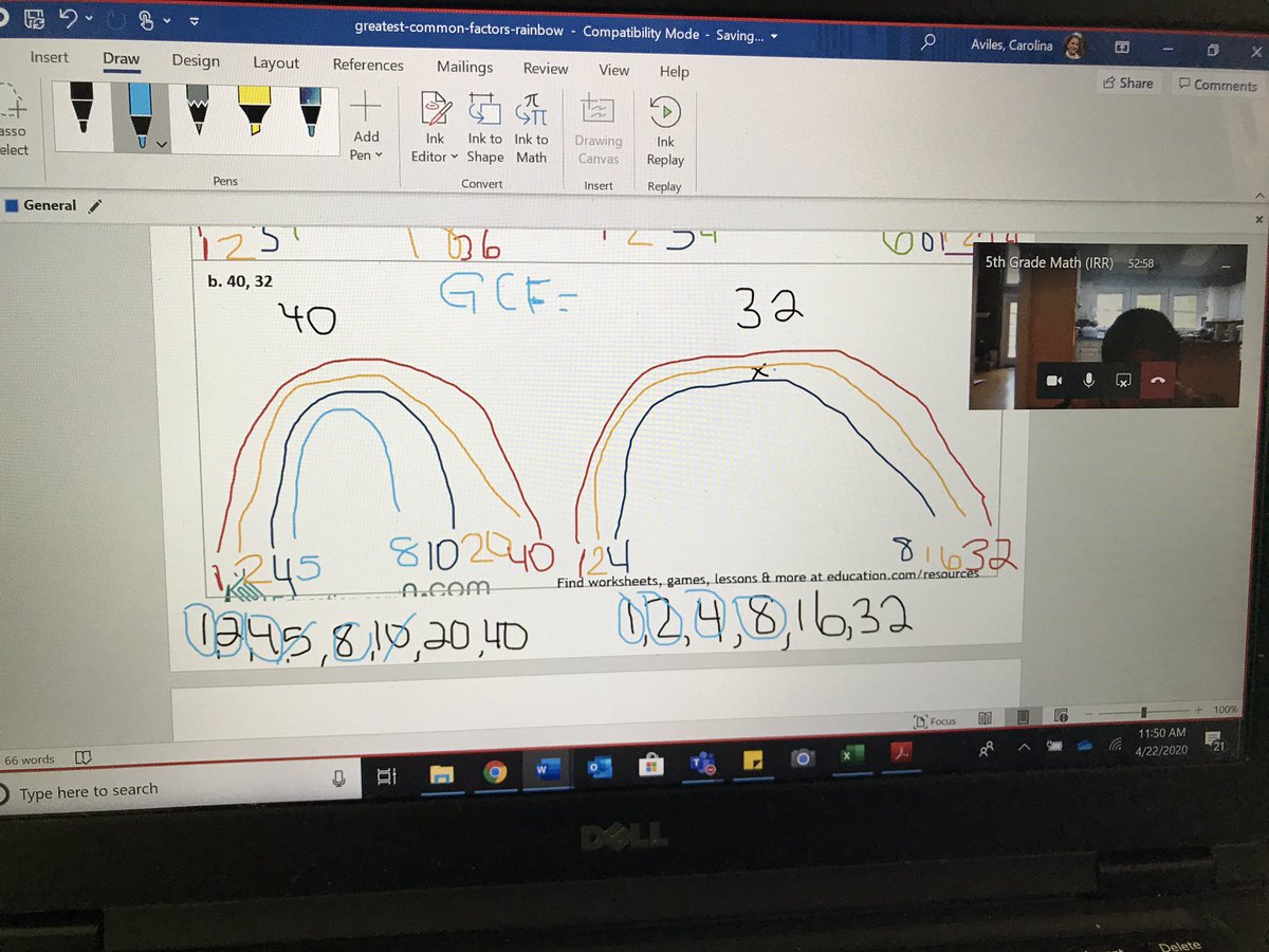 CoachCarolina24's tweet photo. Keeping them engaged🤪 in virtual lessons #factorrainbows #GCF #fruitninja #jeopardy #itsBetteratMedlock #missingmy5thgraders #5thgrademath https://t.co/apA51pR9zX