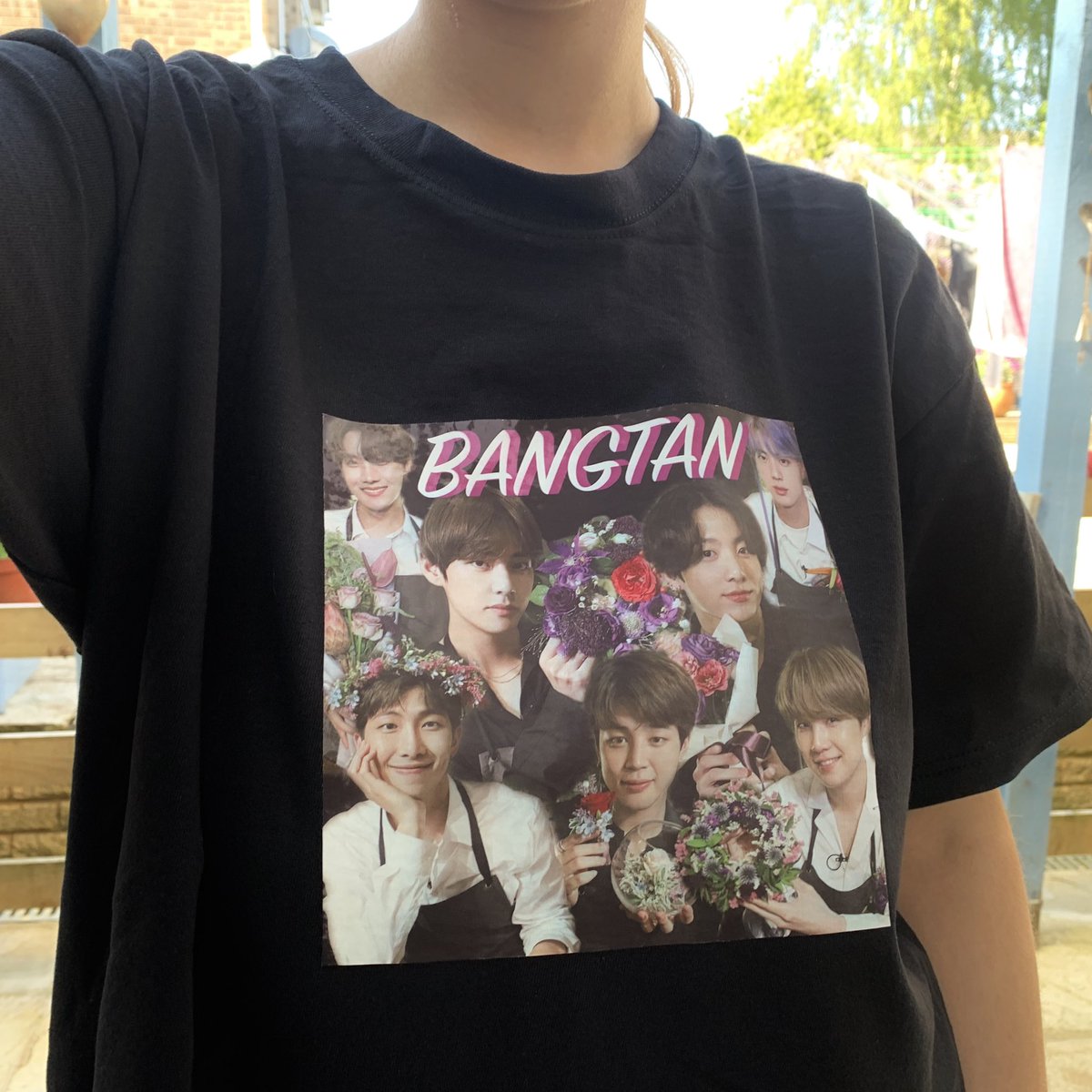 thyungvx's tweet photo. First time using photoshop and printing onto a tee but I’m so happy with it🥺 @BTS_twt #BTSARMY #btsfanart #btstee https://t.co/JaVlrOuDp4